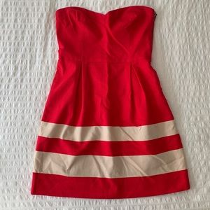 Zara Red Strapless Dress